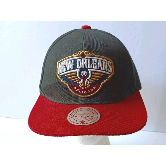 New Orleans Pelicans Mitchell & Ness Snapback Hat Cap NBA Side Logo - Picture 1 of 8